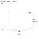 DecorBites™ Acrylic LED Chandelier: Modern Living Room Pendant Lamp