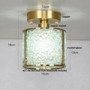 DecorBites™ Crystal Glass LED Ceiling Light Copper Canopy Nordic Modern Design