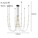 DecorBites™ Linear Creative Chandelier: Nordic Italian Designer Modern Lighting for Living Room Lobby