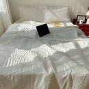 DecorBites™ Korean Princess Lace Ruffles Summer Quilt Bedspread - 3Pc Bedding Set