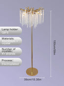 DecorBites™ Crystal Gold LED Floor Lamp: Nordic Luxury for Living Room & Bedroom