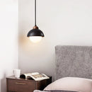 DecorBites™ Glass Ball LED Pendant Lights Black Travertine Wabi Sabi Hanging Lamp