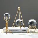 DecorBites™ Crystal Ball Crafts: Nordic Light Luxury Modern Metal Décor for Home and TV Cabinet
