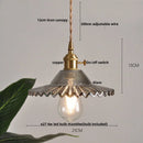 DecorBites™ Clear Glass LED Pendant Light Fixture Modern Copper Knob Switch Hang Lamp