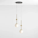 DecorBites™ Gold Glass Chandelier 3-Head Lamp Fixture for Living & Dining Room