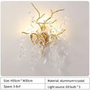 DecorBites™ Gold Crystal Chandeliers for Dining Room Branch Hanging Lamp Large Lighting