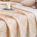 DecorBites™ Diamond Pattern Bed Sheet Set: High Quality Polyester, Breathable Cool Mat for Summer