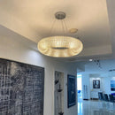 DecorBites™ Crystal Circle Chandelier Pendant Lamp for Modern Luxury Living Room Decor