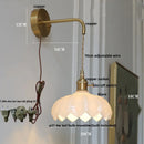 DecorBites™ Clear Glass LED Wall Light with Pull Chain Switch