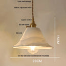 DecorBites™ Ceramic Wood Pendant Lamp LED Hanging Light Fixture for Modern Home Decor