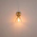 DecorBites™ Clear Glass LED Wall Lights Pull Chain Switch Modern Bedside Lamp