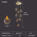DecorBites™ Crystal LED Stair Slinglight for Nordic Living Room, Villa, and Restaurant