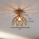 DecorBites™ Glass Wood LED Ceiling Light Modern Ceiling Lamp