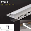 DecorBites™ LED Aluminum Profile Recessed Waist Line Channel for Backlighting Corners