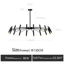 DecorBites™ LED Ceiling Chandelier: Minimalist Nordic Home Lighting for Living Room, Bedroom, Dining Area