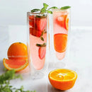 DecorBites™ Double Wall Stemless Champagne Glasses Set for Wedding - 6Pcs