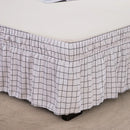 DecorBites™ Elastic Band Diamond Lattice Ruffled Bed Skirt for Queen Size Mattress