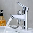 DecorBites™ Black Brass Single Handle Bathroom Basin Faucet with Shower Head, Hot and Cold Mixer Tap