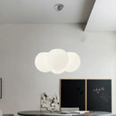 DecorBites™ Glass Ball Milky White Chandelier for Home Decor Fixture