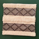 Boho geometric tufted cushion cover cream & gray living room pillow