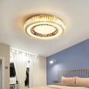 DecorBites™ Gold Crystal Ceiling Lamp Double Layer Modern Chandelier Led Glossy Bedroom Decor