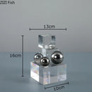 DecorBites™ Crystal Ladder Silver Ball Desk Ornament Geometric Block Room Decor