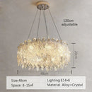 DecorBites™ Glass Petal LED Chandelier for Bedroom Dining Living Room Lighting