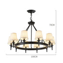 DecorBites™ Country Retro Chandelier Fabric Lampshade Ceiling Pendant Light for Home Indoor Decor