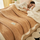 DecorBites™ Coral Fleece Blanket: Super Soft Single Size Sofa Cover for Office, Cozy Nap Blanket