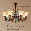 DecorBites™ Classical Resin Chandelier for Luxurious Living Room, Dining Room, and Bedroom Lighting