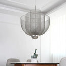 DecorBites™ Grid Meshmatics Dimmable LED Chandelier Pendant - Modern Metal Design
