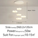 DecorBites™ Cloud White Modern Chandelier Floating Pendant Lamp Kitchen Island Light