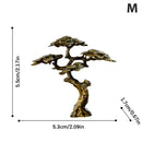Brass Welcoming Pine Tree Miniature Figurine Copper Faux Tree Decor for Bonsai Tree Statues Miniature Landscape Decorations