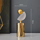 DecorBites™ Geometric Golden Ball Frosted Glass Ornament Home Decor