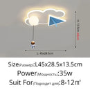 Whimsical astronaut cloud ceiling chandelier light bedroom led decor