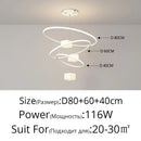 DecorBites™ LED Chandelier: Modern White Hanging Light for Living Room Kitchen, Indoor Decor Lamps