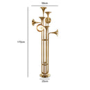 DecorBites™ Gold Trumpet Pendant Multi-Head Chandeliers: Modern Creative Horn Floor Lights