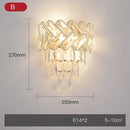 DecorBites™ Crystal Gold Stainless Steel LED Dimmable Wall Sconce