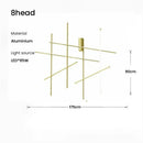 DecorBites™ LED Linear Ceiling Chandelier Italian Designer Luxury Dining Room Chandelier