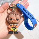 Hot Scary Movie Ghost Baby Keychains Halloween Dolls Horror Child's Chucky Pendants PVC Figures Toy Key Chain Gift