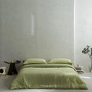 DecorBites™ 100% Cotton Foam Yarn Bedding Set with Solid Color Jacquard Design
