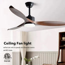 DecorBites™ 52 Inch Pure Copper DC Motor Remote Control Ceiling Fan With Light