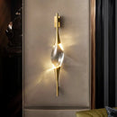 DecorBites™ Crystal Wall Sconce Copper Body Light for Bedside, Stair, Foyer, Dining Room