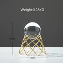 DecorBites™ Crystal Ball Crafts: Nordic Light Luxury Modern Metal Décor for Home and TV Cabinet