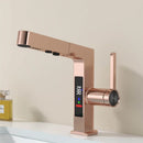 DecorBites™ LED Basin Faucet Rose Gold Pull Out Water Mixer Sink Tap