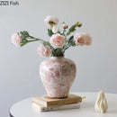 DecorBites™ Cracked Texture Blue & White Porcelain Vase Room Decoration & Flower Pot