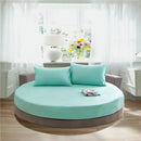 DecorBites™ Cotton Round Bed Sheet Set with Elastic Band, Soft & Skin-Friendly Fitted Sheets