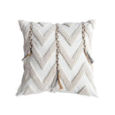 DecorBites™ Lace Tassel Cushion Tufted Sofa Pillowcase for Office Chair Pad