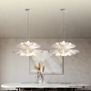 DecorBites™ Acrylic Flower Pendant Chandelier: Nordic Design LED Hanging Fixture for Elegant Decor