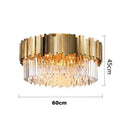 DecorBites™ Golden Crystal Ceiling Light for Modern Living Room and Dining Room